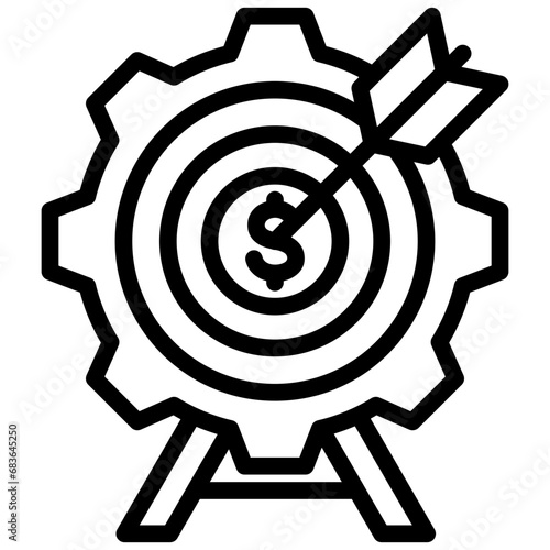 Business Mission Outline Icon