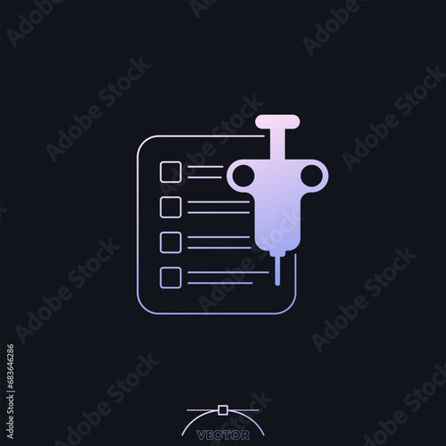 biopsy test icon with a gradient