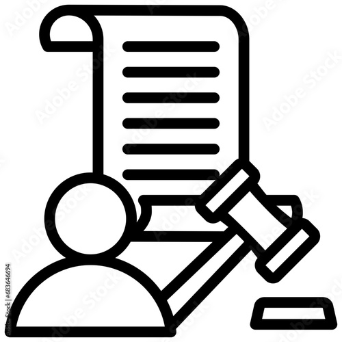 Authoritative Outline Icon