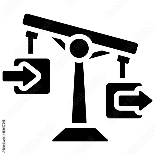 Trade Defisit Glyph Icon