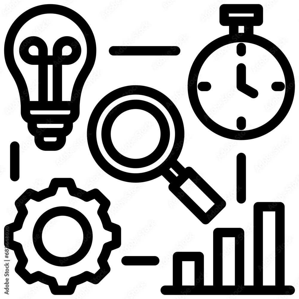 Six Sigma Outline Icon Six Sigma Outline Icon
