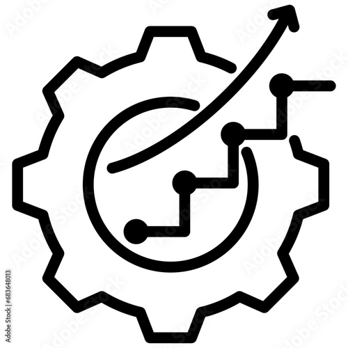 Process Improvement Outline Icon