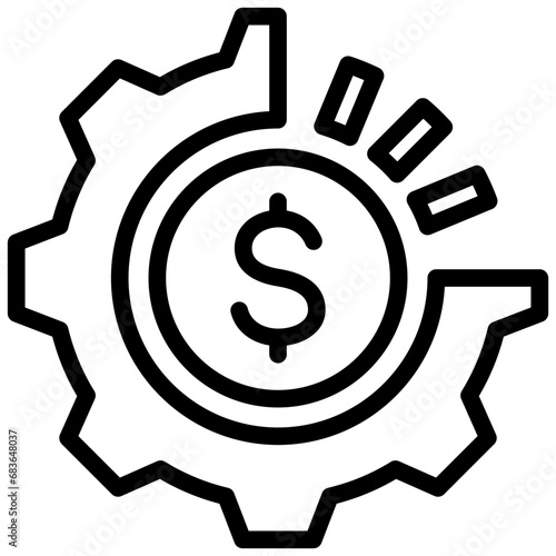 Asset Utilization Outline Icon