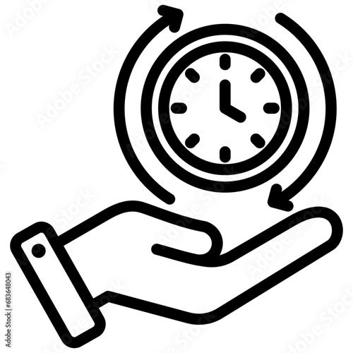 Time Saving Outline Icon