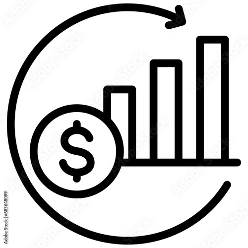 Return On Investment Outline Icon
