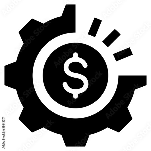 Asset Utilization Glyph Icon