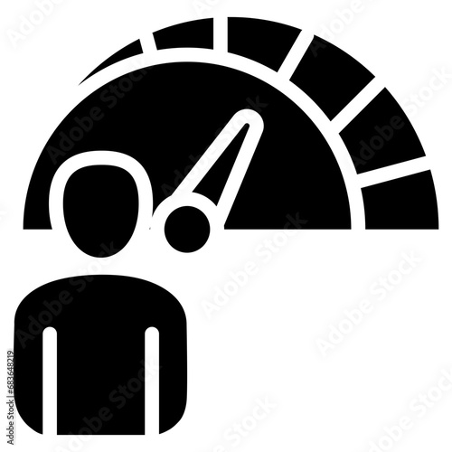 Employee Performance Glyph Icon