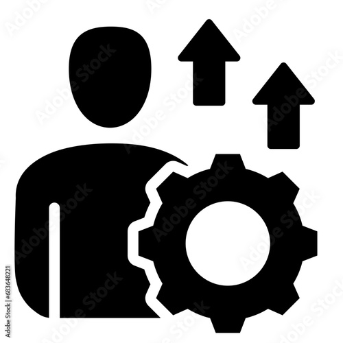 Labor Efficiency Glyph Icon