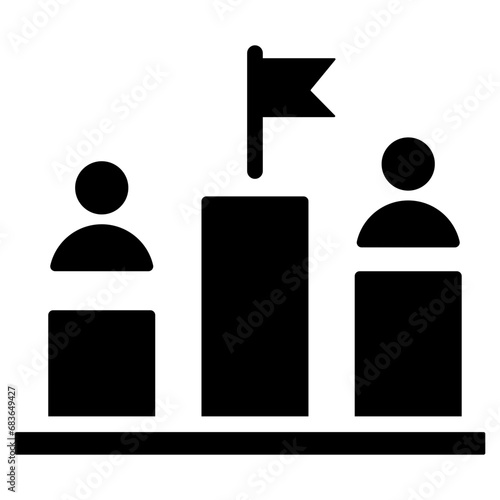 Competitor Glyph Icon