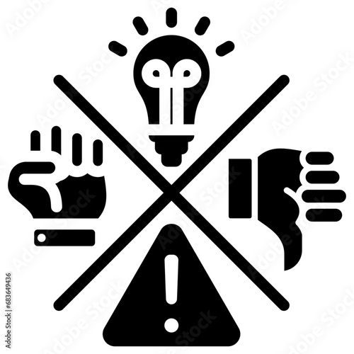 Swot Glyph Icon