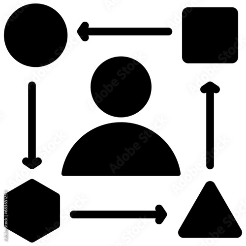 Adaptability Glyph Icon
