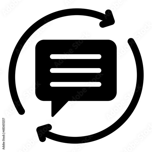 Feedback Loop Glyph Icon