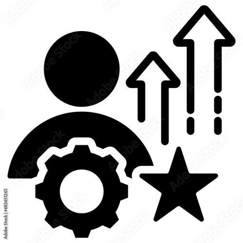 Professional Development Glyph Icon