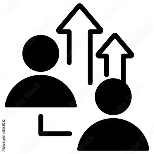 Succession Planning Glyph Icon