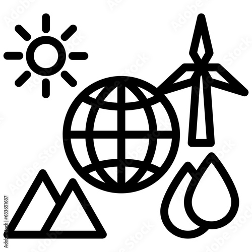 Natural Resources Outline Icon