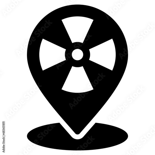 Hazard Mapping Glyph Icon