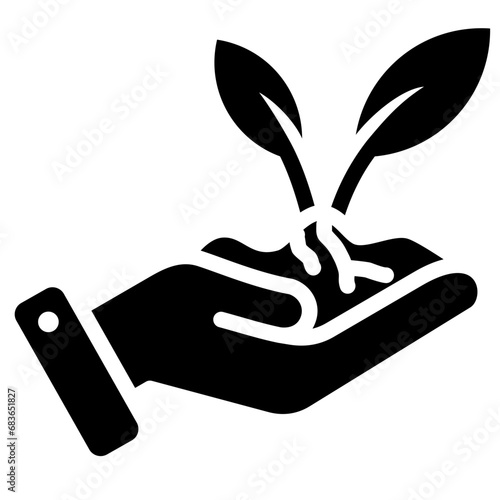 Environment Conservation Glyph Icon