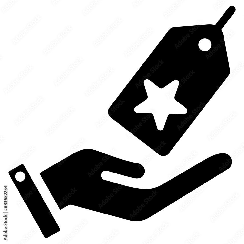 Brand Reputation Glyph Icon Brand Reputation Glyph Icon