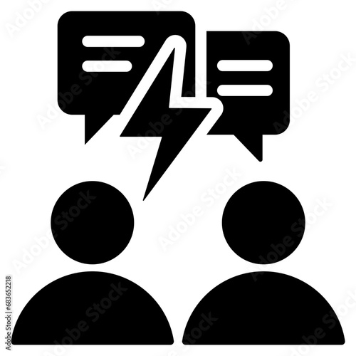 Crisis Comunication Glyph Icon