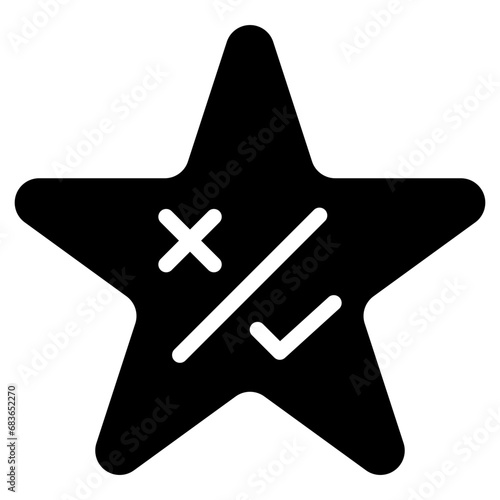 Reputation Evaluation Glyph Icon