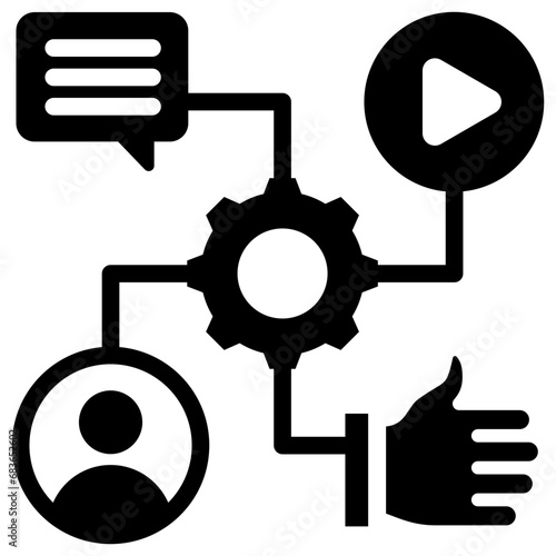 Social Media Manager Glyph Icon
