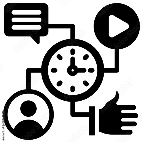 Time Management Glyph Icon