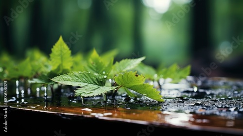 Rain Drops Splashing On Table Garden, Wallpaper Pictures, Background Hd 