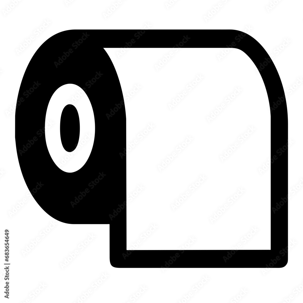 tissue roll icon with black and white tissue roll icon with black and white