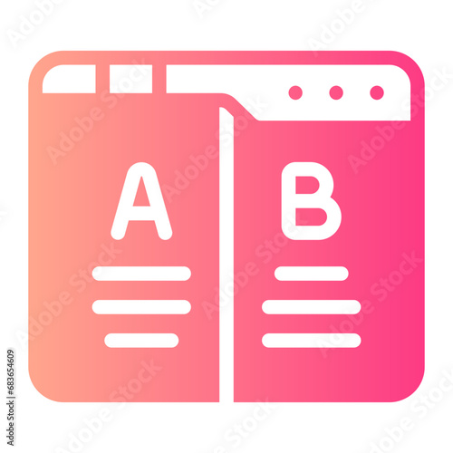 ab testing gradient icon