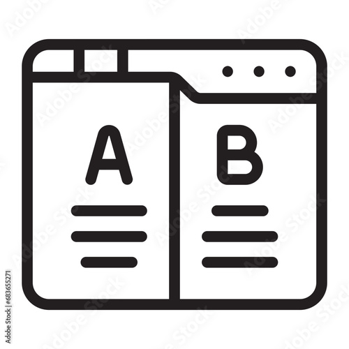 ab testing line icon
