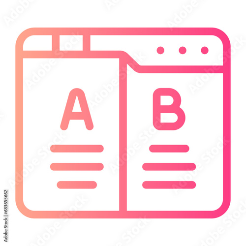 ab testing line icon