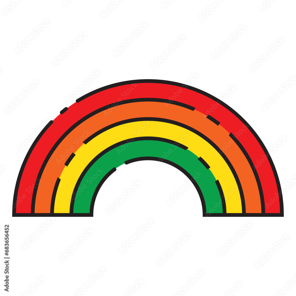 Fototapeta premium rainbow icon vector