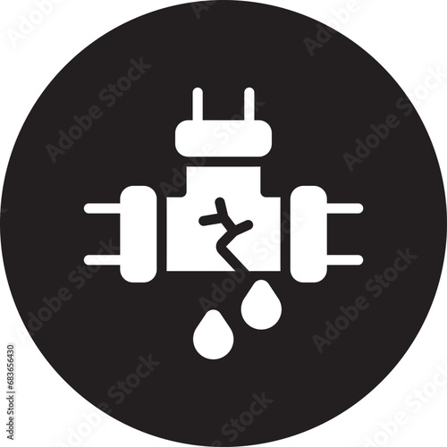water leak glyph icon