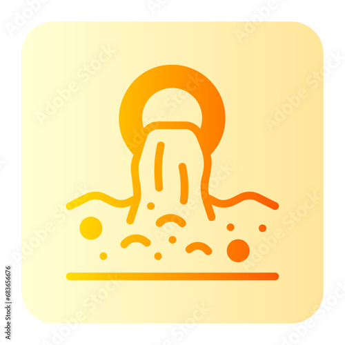 water pollution gradient icon