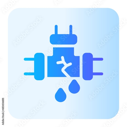 water leak gradient icon