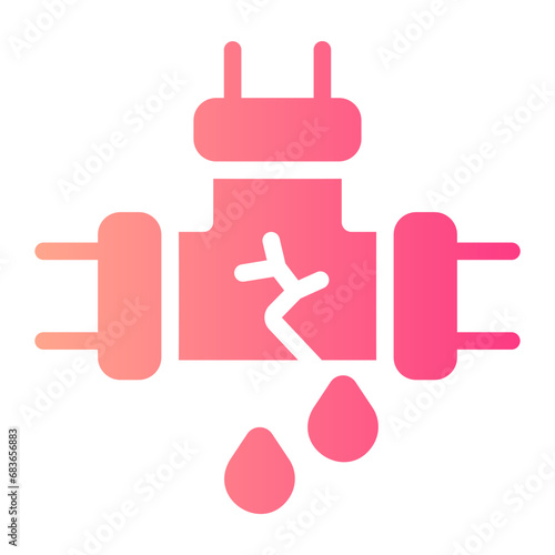 water leak gradient icon