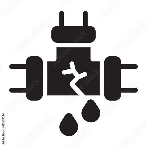 water leak glyph icon