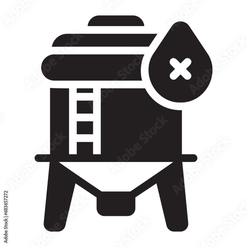 water tank glyph icon