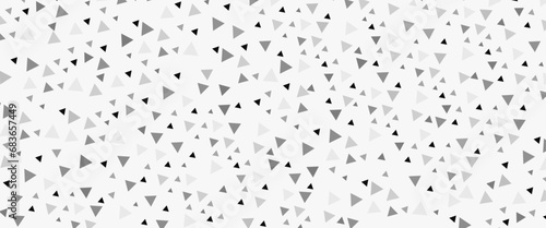 Vector light silver triangular glitter confetti background white festive texture, abstract decoration for party, birthday celebrate, anniversary or event, festive. 