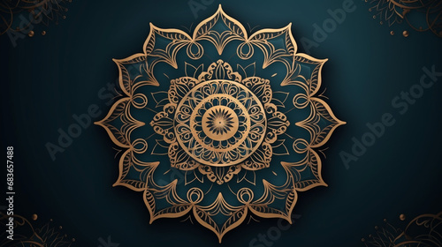 Luxury mandala with golden arabesque pattern Arabic Islamic east style. Ramadan Style Decorative mandala