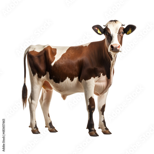 cow isolated on white background photo