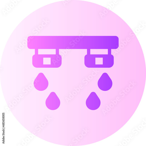 drip irrigation gradient icon