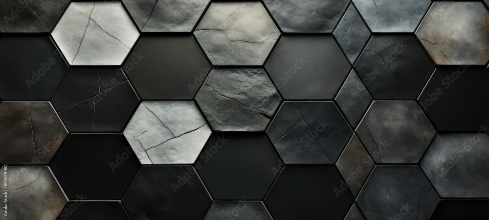 Abstract Hexagonal Tiles Wall Pattern Abstract Hexagonal Tiles Wall Pattern
