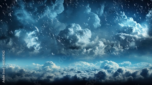 Blue Sky Gap Between Dark Rain, Wallpaper Pictures, Background Hd 