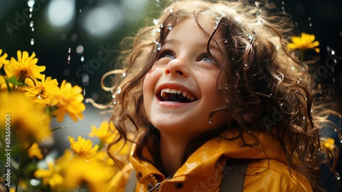 Child Happy Rain, Wallpaper Pictures, Background Hd 
