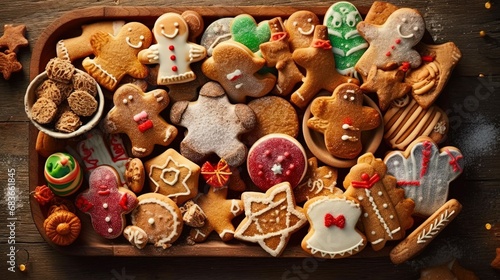 christmas cookies with chocolate and nuts