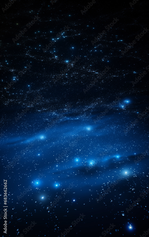 Obraz premium blue starry sky background,created with Generative AI tecnology.