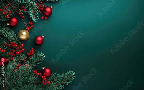 Christmas branches and deco...