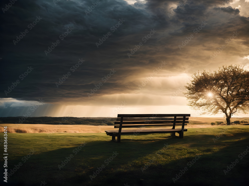 A bench with beautiful views