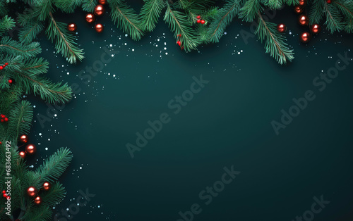 Christmas branches and deco...